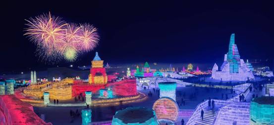 哈爾濱冰雪大世界，絢麗圖片展現(xiàn)冬日魅力，哈爾濱冰雪大世界，冬日魅力的絢麗畫(huà)卷